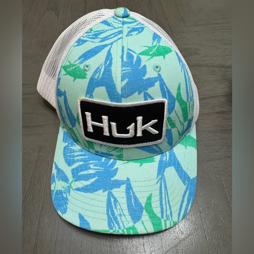 Huk Tropical Blue and Green Fishing Cap